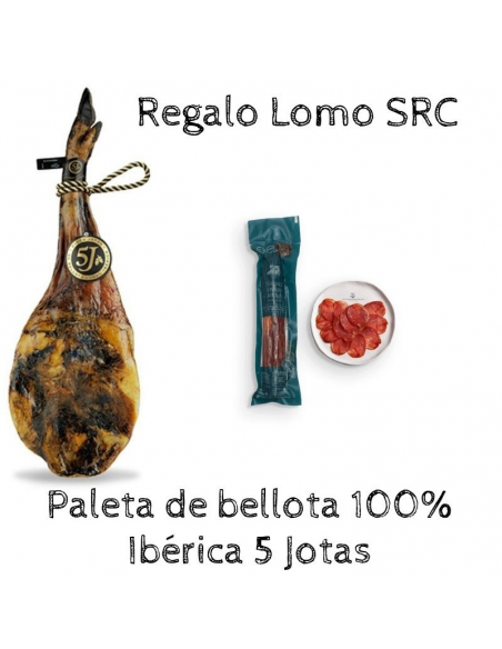 Paleta de bellota 100% ibérica 5 jotas - 5j + lomo SRC